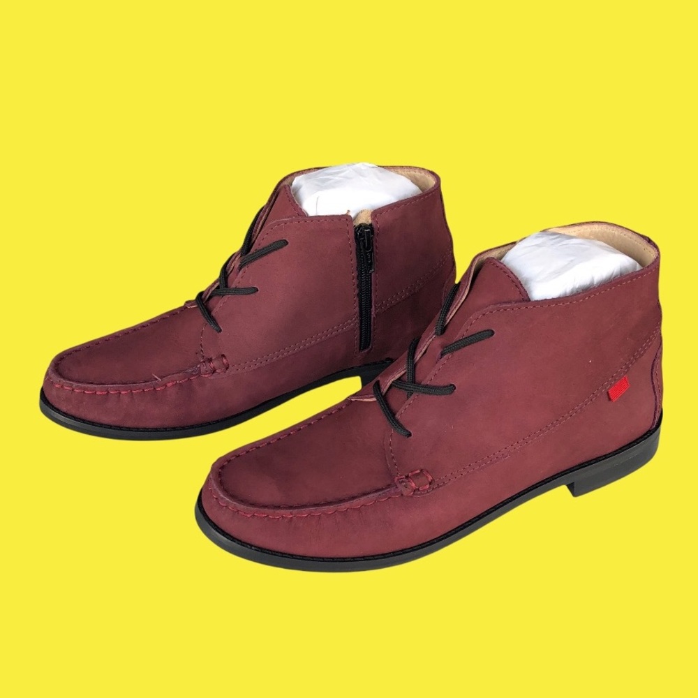 Marc Joseph Kids Burgundy Suede Boots unisex